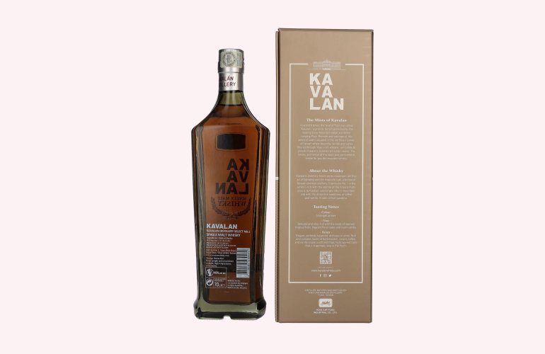 Kavalan DISTILLERY SELECT Single Malt Whisky No. 1 40% Vol. 0,7l en boîte cadeau