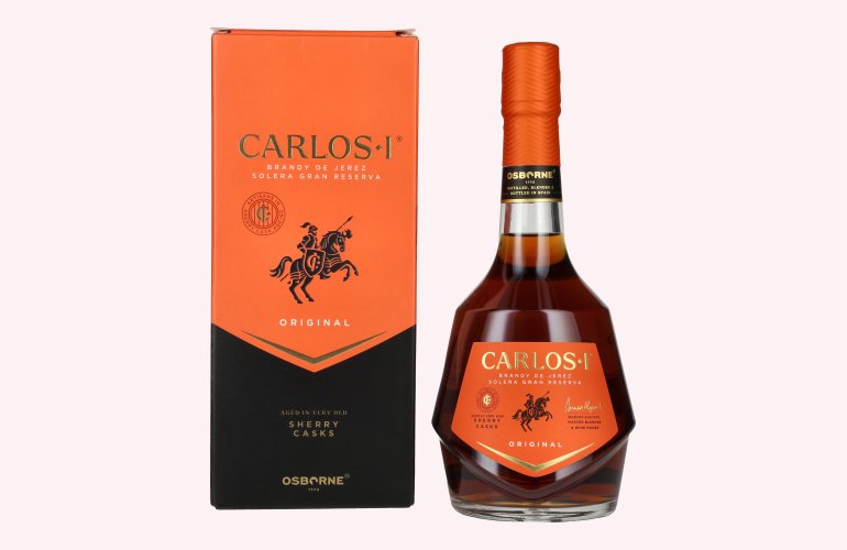Carlos I Brandy de Jerez Solera Gran Reserva Sherry Casks 40% Vol. 0,7l in Giftbox