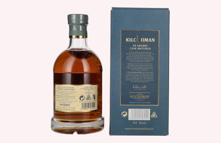 Kilchoman PX Sherry Cask Matured Islay Single Malt Scotch Whisky 2023 50% Vol. 0,7l en boîte cadeau