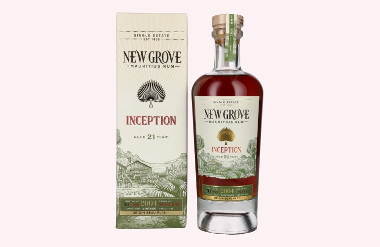 New Grove INCEPTION 21 Years Old Mauritius Rum Vintage 2004 50% Vol. 0,7l en boîte cadeau