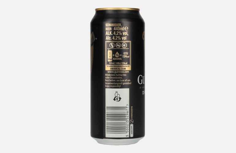 Guinness Draught Stout 4,2% Vol. 0,44l Dose Pfand