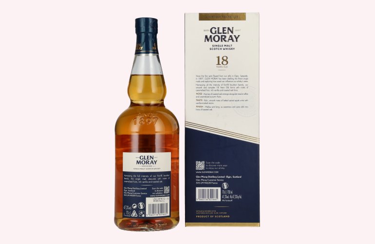 Glen Moray 18 Years Old Speyside Single Malt 47,2% Vol. 0,7l in Giftbox