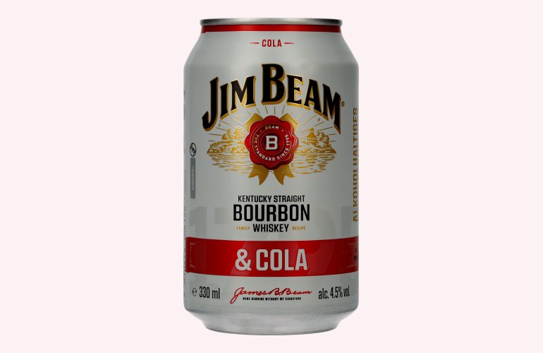 Jim Beam Kentucky Straight Bourbon Whiskey & Cola 4,5% Vol. 0,33l Dosen Pfand
