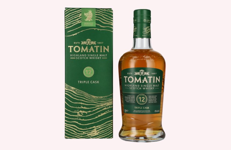 Tomatin 12 Years Old BOURBON & SHERRY CASKS 43% Vol. 0,7l in Geschenkbox