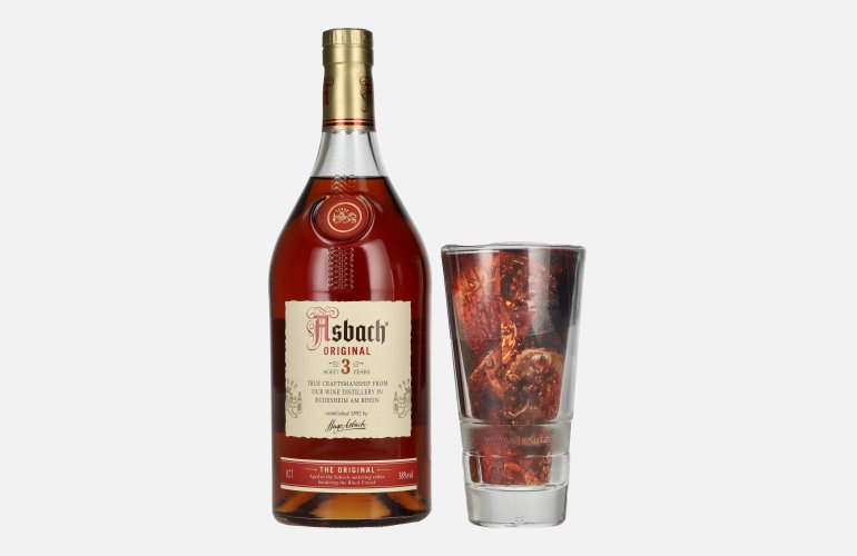 Asbach Original 3 Jahre 38% Vol. 0,7l met Glas