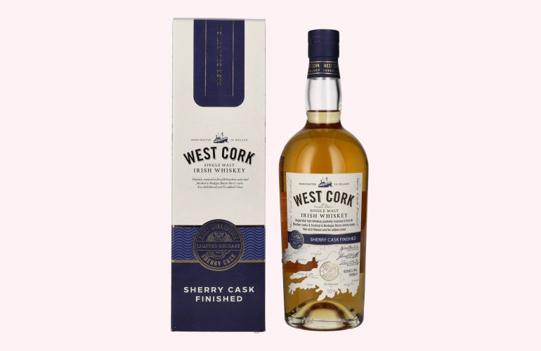 West Cork SHERRY CASK FINISHED Irish Single Malt Whiskey 43% Vol. 0,7l en boîte cadeau
