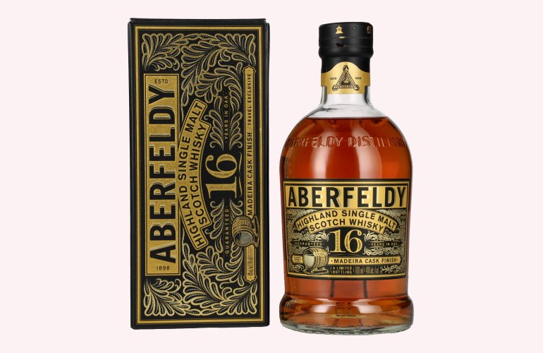 Aberfeldy 16 Years Old Highland Single Malt MADEIRA CASK FINISH 40% Vol. 0,7l in Giftbox