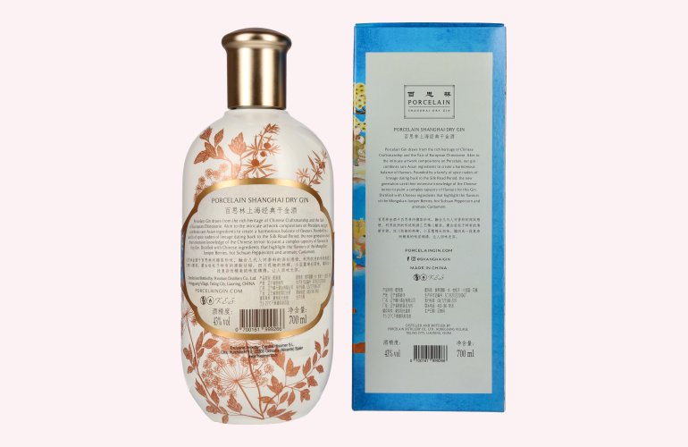Porcelain Shanghai Dry Gin 43% Vol. 0,7l in geschenkverpakking
