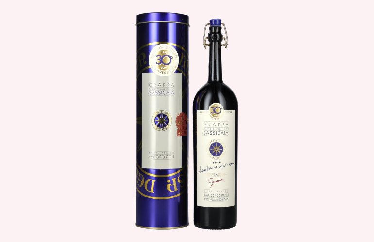 Grappa di Bolgheri Sassicaia Poli 2019 40% Vol. 0,5l in Tinbox