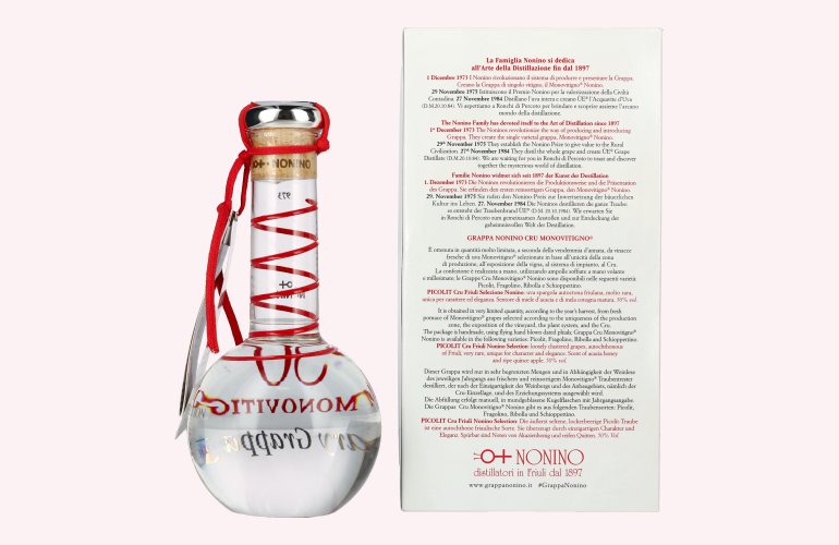 Nonino Grappa The Legendary Cru Monovitigno Picolit 50% Vol. 0,5l in Geschenkbox