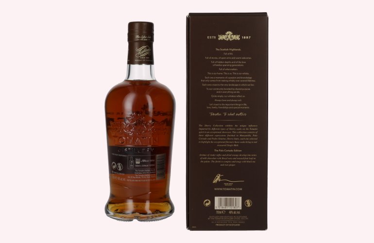 Tomatin 15 Years Old SHERRY COLLECTION Palo Cortado Sherry Butts Limited Edition 2008 46% Vol. 0,7l in Giftbox