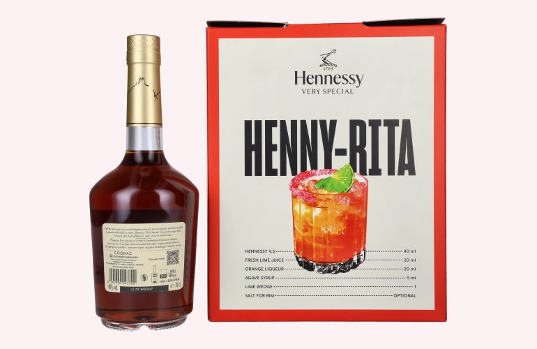 Hennessy Very Special Cognac 40% Vol. 0,7l in geschenkverpakking met 2 Bril