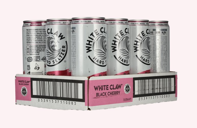 White Claw Hard Seltzer Black Cherry 4,5% Vol. 12x0,33l Dosen Pfand