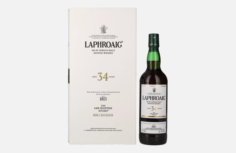 Laphroaig 34 Years Old The Ian Hunter Story Book 4: Malt Master 46,2% Vol. 0,7l in Giftbox
