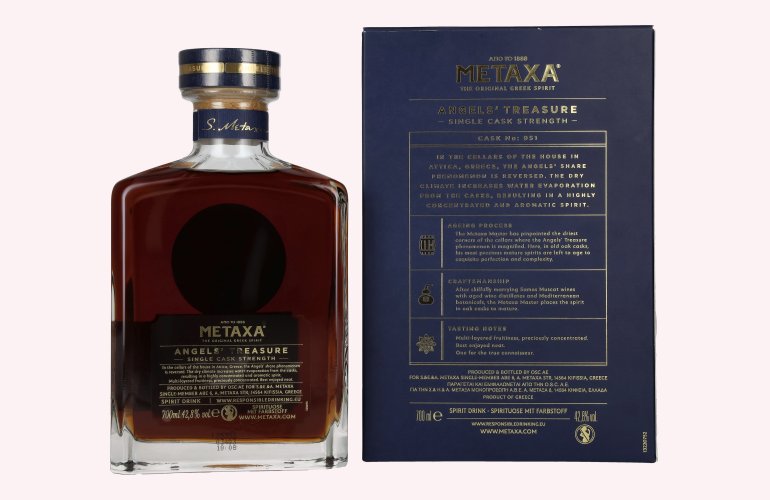 Metaxa Angels' Treasure Single Cask Strength 42,8% Vol. 0,7l in Giftbox