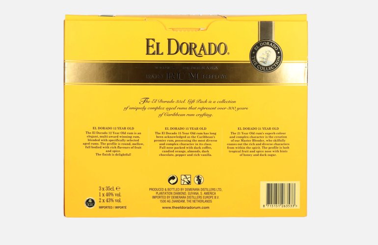 El Dorado The Collection Set 42% Vol. 3x0,35l in geschenkverpakking