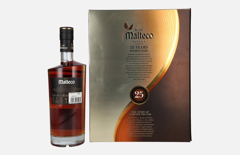 Ron Malteco 25 Years Old Reserva Rara 40% Vol. 0,7l in Giftbox with 2 glasses