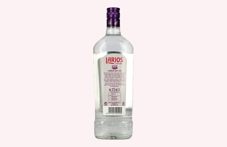 Larios Gin Mediterránea London Dry Gin 37,5% Vol. 1l