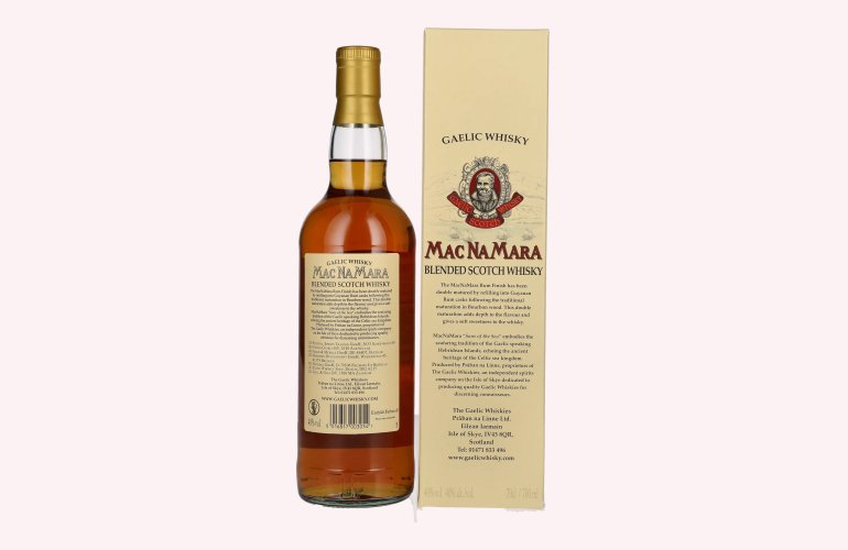 Gaelic Whisky MACNAMARA Rum Cask Finish Blended Scotch Whisky 40% Vol. 0,7l in Giftbox