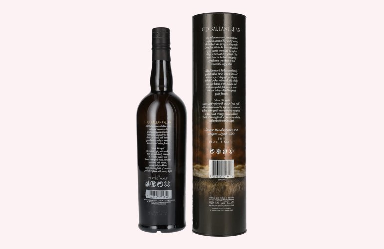Old Ballantruan 10 Years Old THE PEATED MALT 50% Vol. 0,7l en boîte cadeau