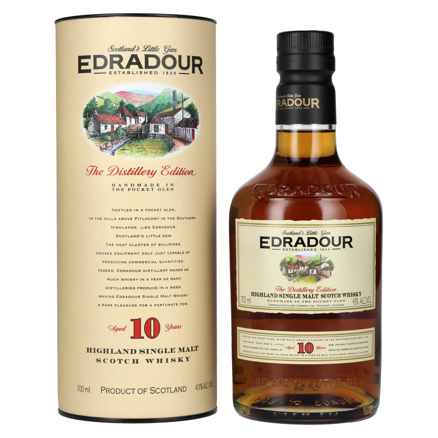 Edradour 10 Years Old 43% Vol. 0,7l in Geschenkbox