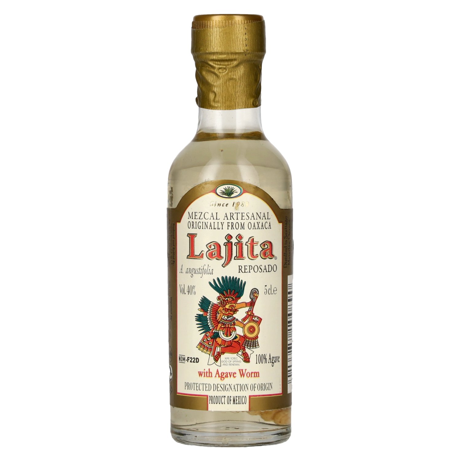 Lajita Mezcal Oaxaqueño with Agave Worm 40% Vol. 0,05l