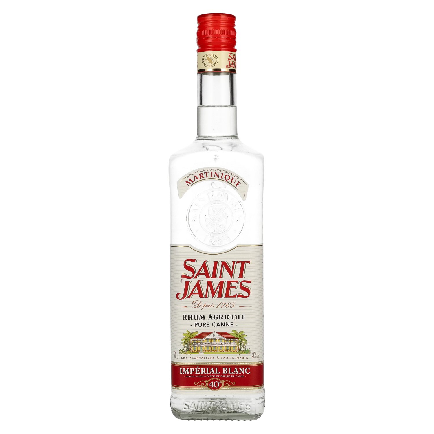 Saint James Rhum Blanc Agricole Martinique 40% Vol. 0,7l