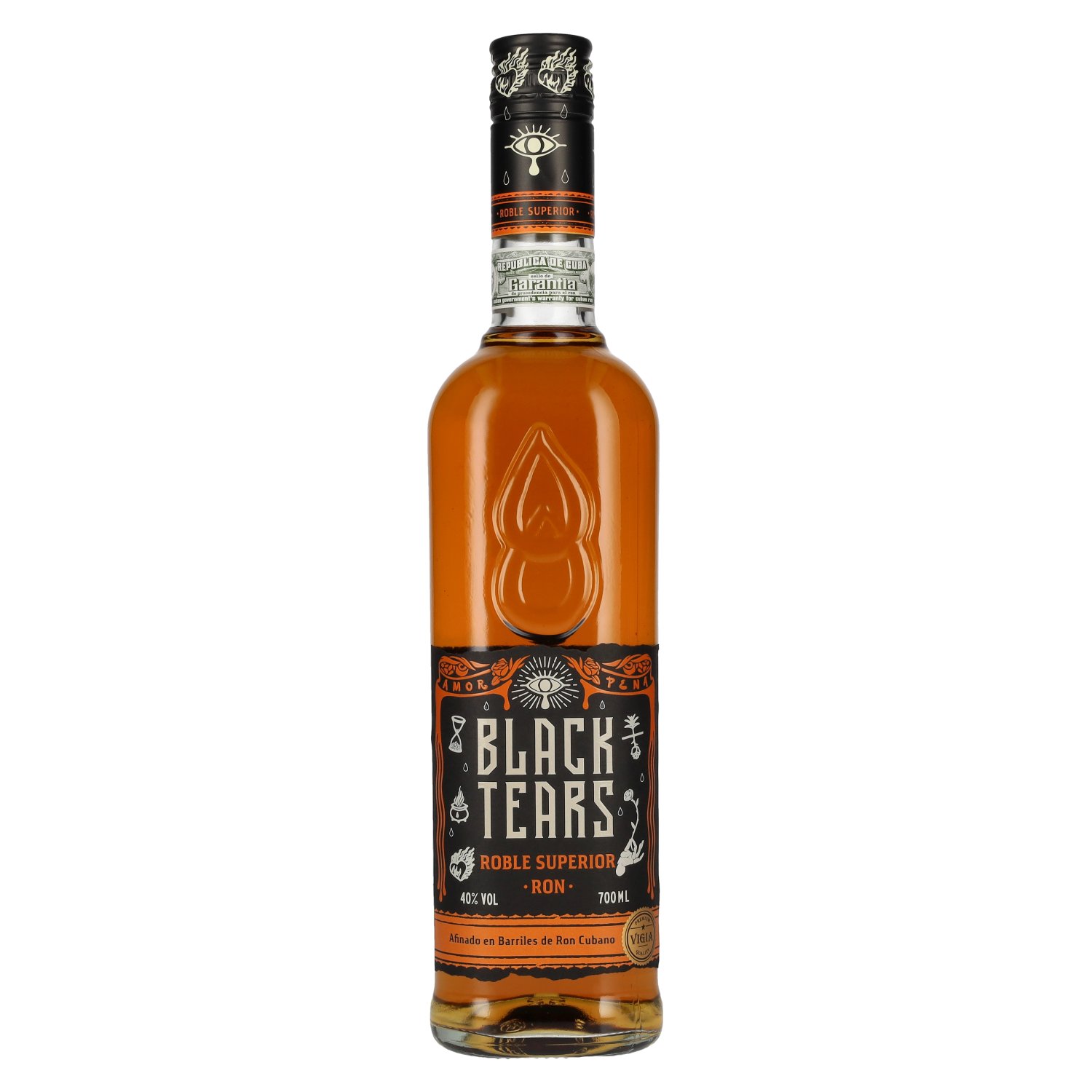 Black Tears Roble Superior Rum 40% Vol. 0,7l
