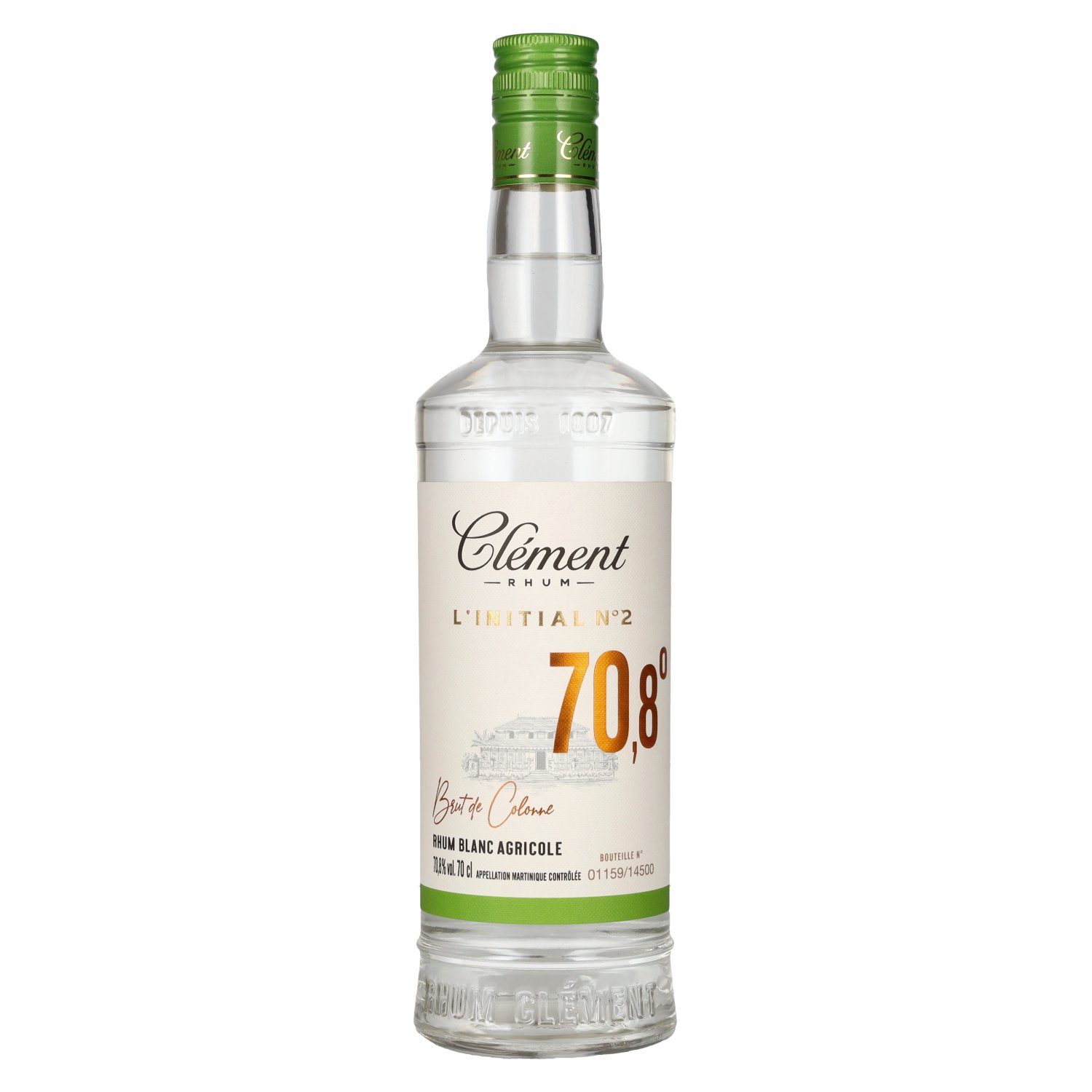 Clément Rhum L'Initial Agricole Blanc 70,8% Vol. 0,7l