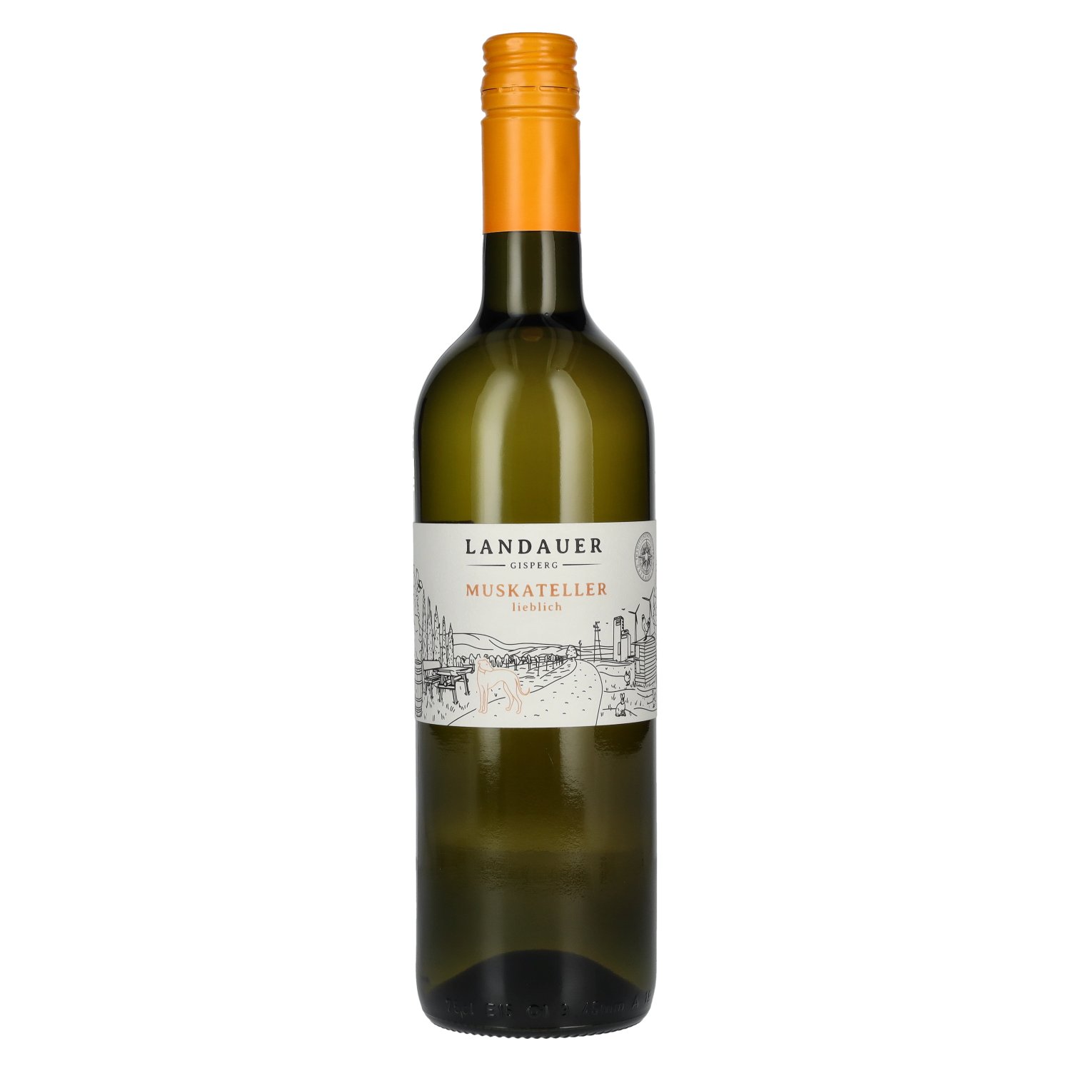 Landauer Gisperg Muskateller lieblich 10% Vol. 0,75l