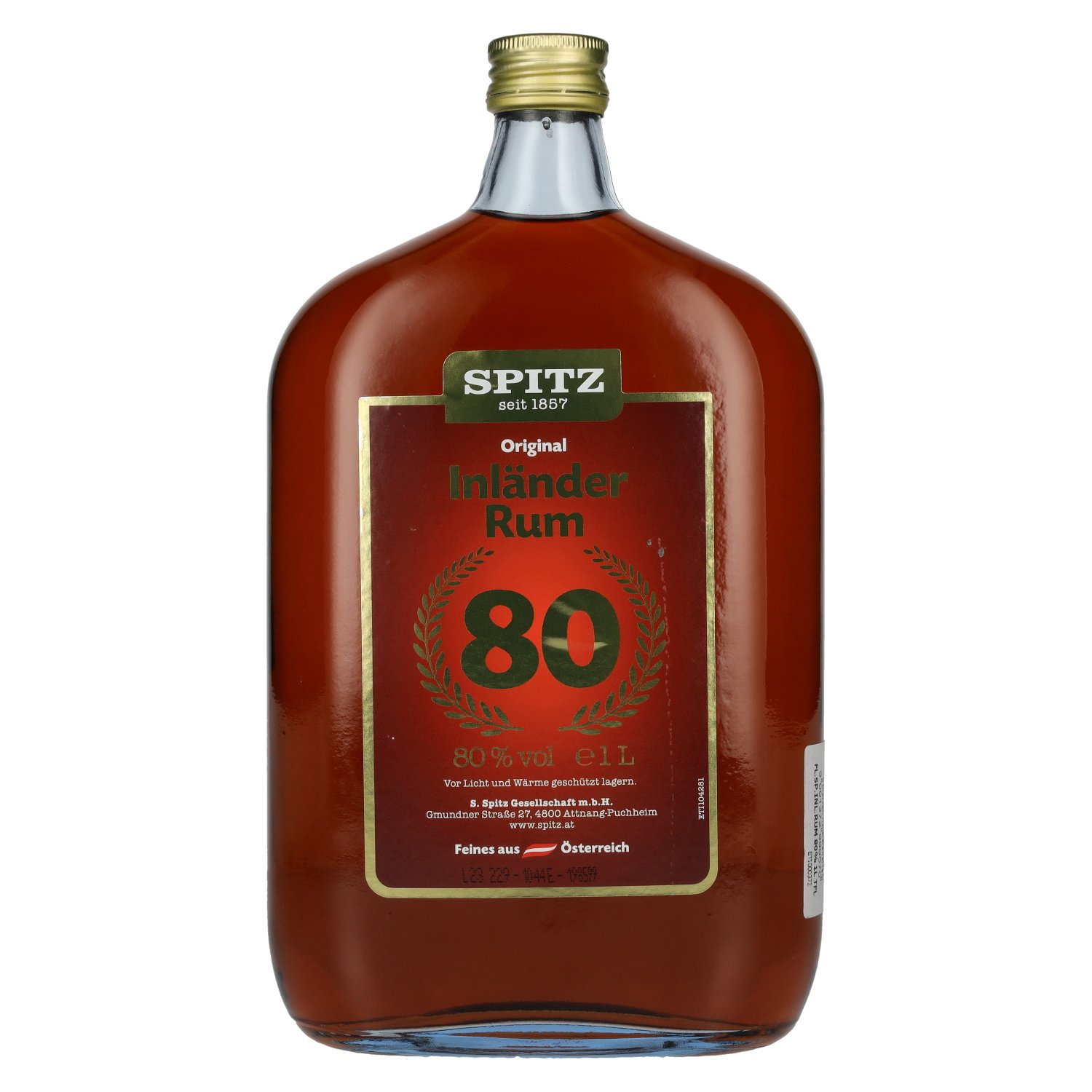 Spitz Inländer Rum 80% Vol. 1l