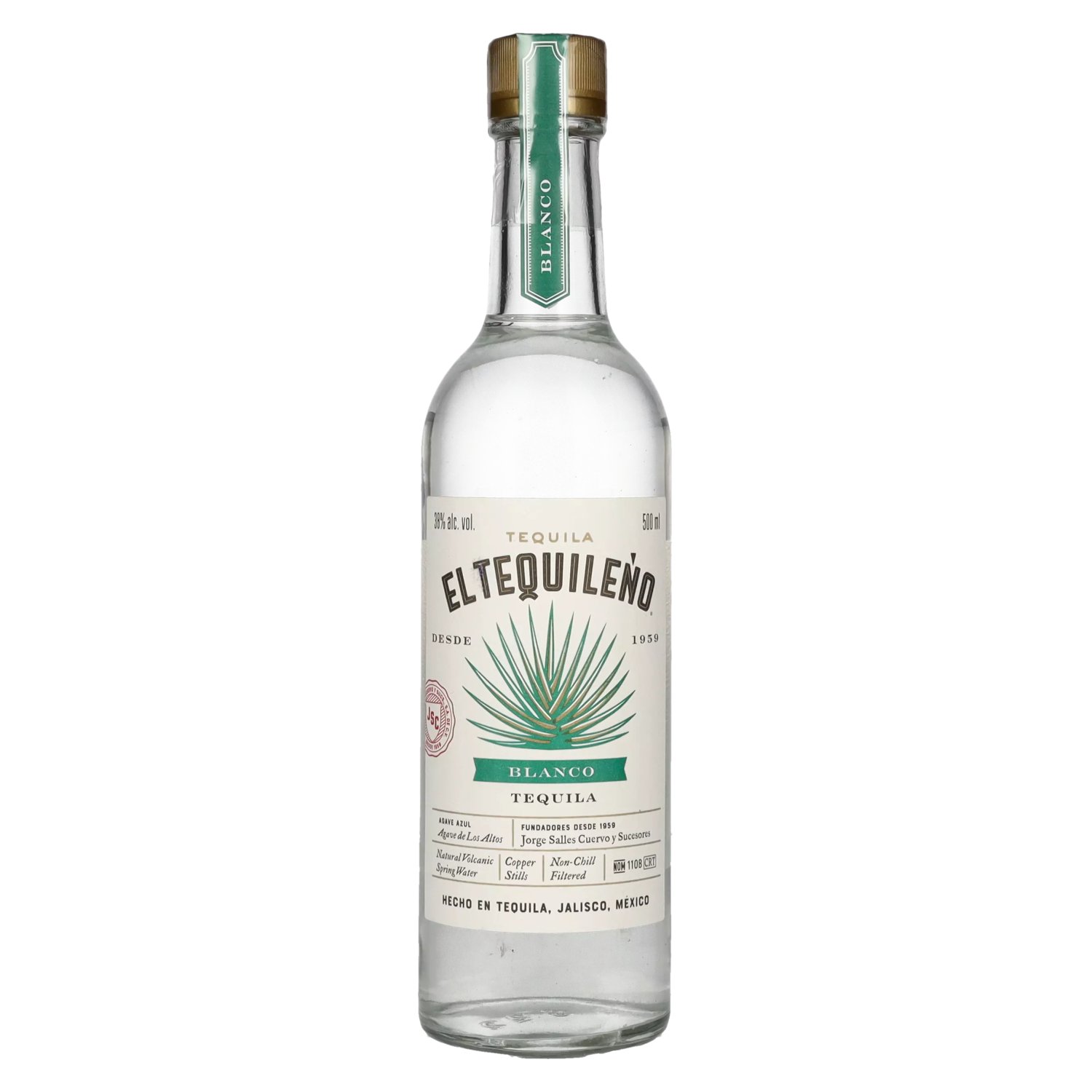 El Tequileño Blanco Tequila 38% Vol. 0,5l